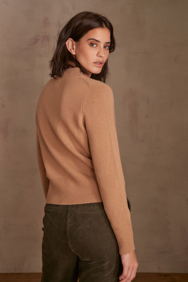 CHRIS CAMEL WOOL CARDIGAN