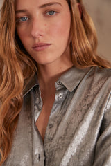 COLETTE SPARKLING SILVER SHIRT