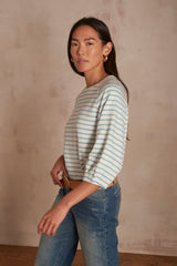 TRENT TURQUOISE STRIPED T-SHIRT