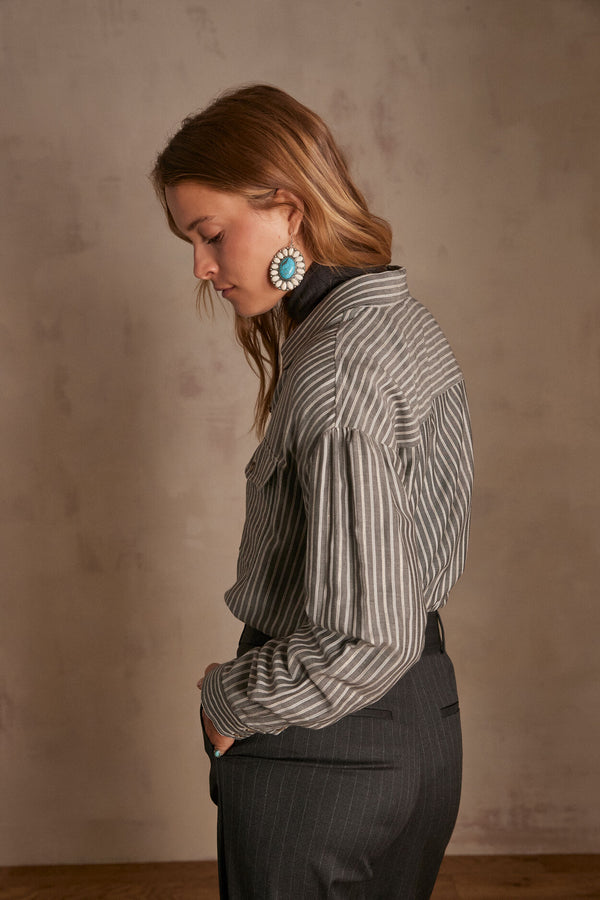 BARRY GREY STRIPED SHIRT