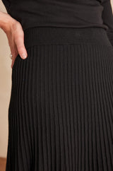 ELISA BLACK KNITTED SKIRT