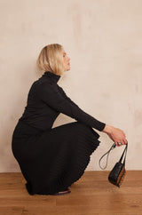 ELISA BLACK KNITTED SKIRT