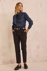 FELIX CIGARETTE CUT MICROFIBER TROUSERS