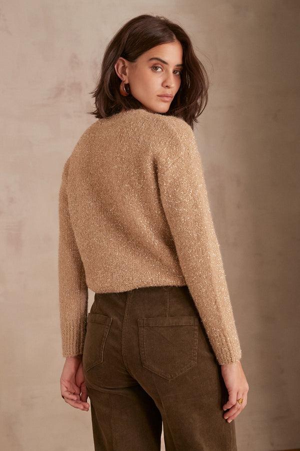 CHIMENE GOLD SHIMMERY ALPACA JUMPER