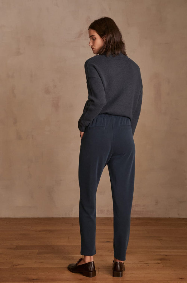 FABIAN NAVY JERSEY TROUSERS