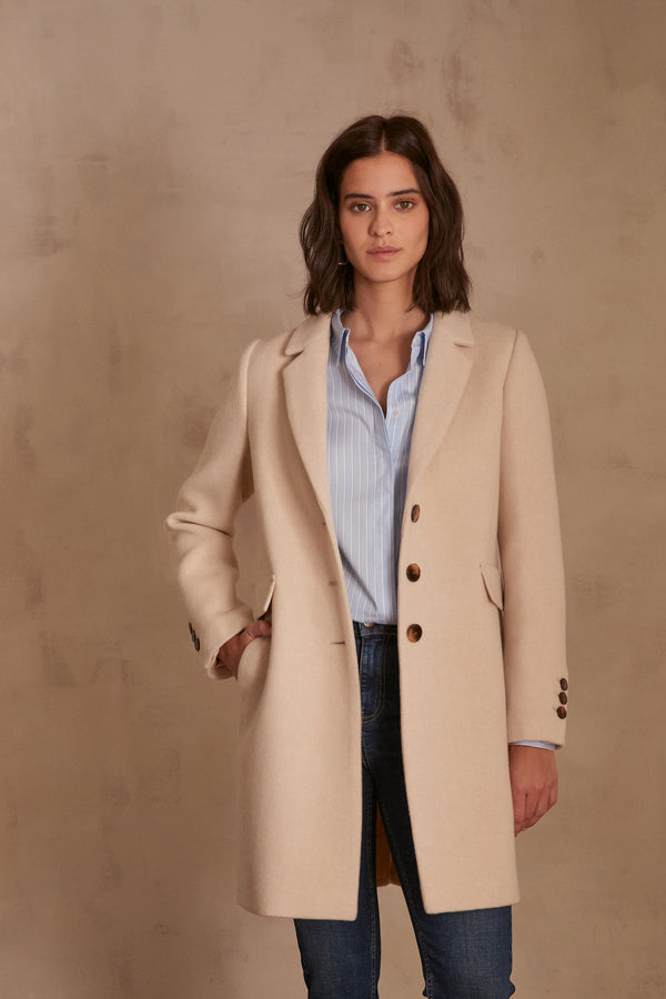 ANABELLE BIS NATURAL WOOL COAT