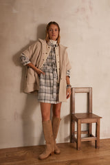 MAUD PLAID SHIRT-DRESS