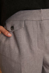 FLAVIO GREY CIGARETTE TROUSERS