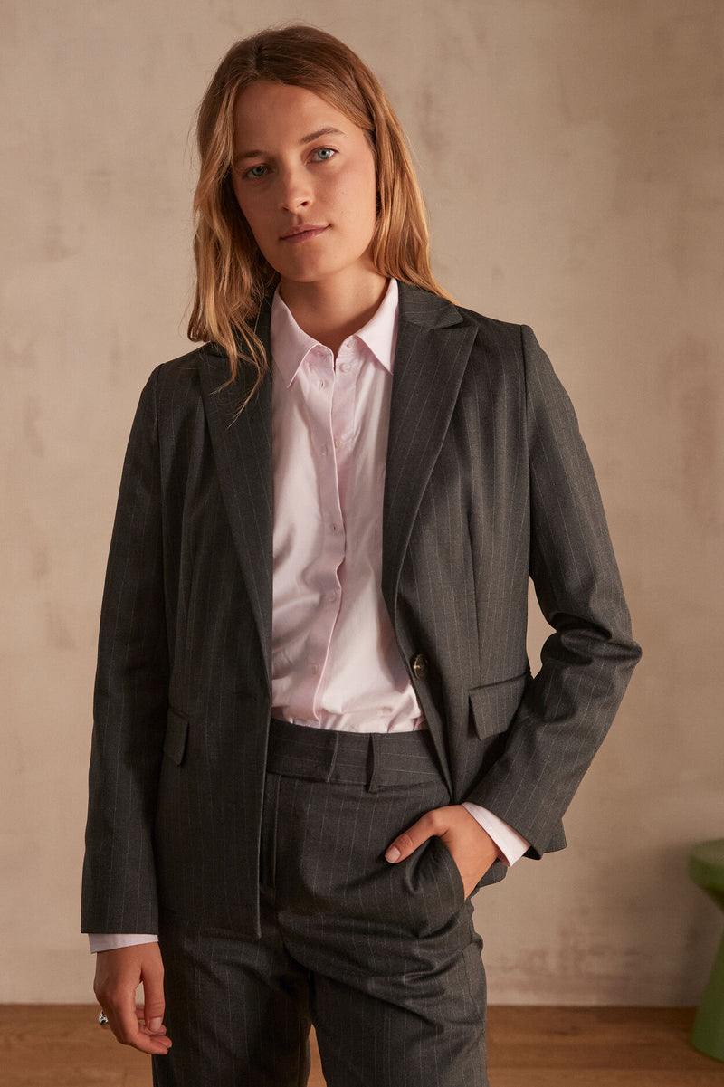 SIMONE STRIPED TAILORED JACKET