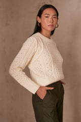 CHANDLER BIS ECRU CHUNKY JUMPER