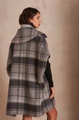 ANDREW PLAID CAPE