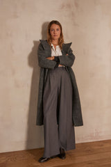 ANGE PRINCE OF WALES CHARCOAL COAT