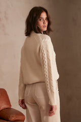 CYRUS ECRU WOOL JUMPER