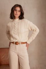 CYRUS ECRU WOOL JUMPER