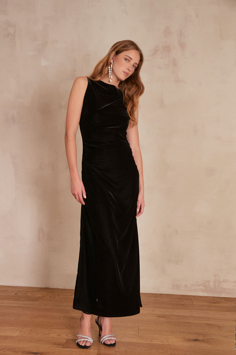 MERVEILLE VELVET LONG DRESS