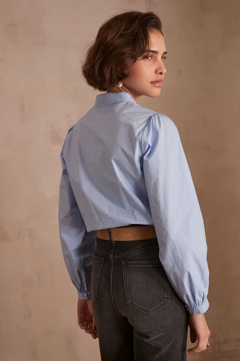 PALOMA BLUE EMBROIDERED BLOUSE