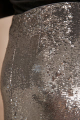 ARIEL SILVER SEQUINNED SKIRT