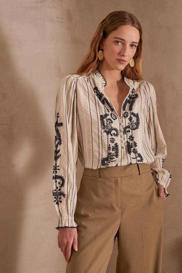 PERRINE EMBROIDERED BLOUSE