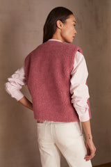 SHARON SHERPA SLEEVELESS JACKET