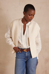 SONNY NATURAL SLEEVELESS CARDIGAN