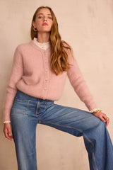 LOU POWDER MOHAIR CARDIGAN