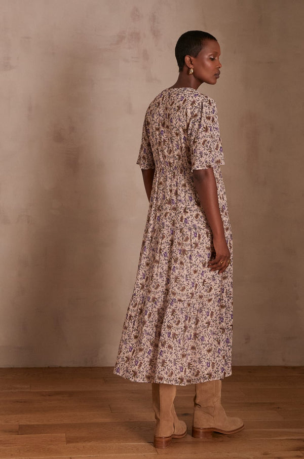 ALBINA FLORAL PRINT MAXI DRESS