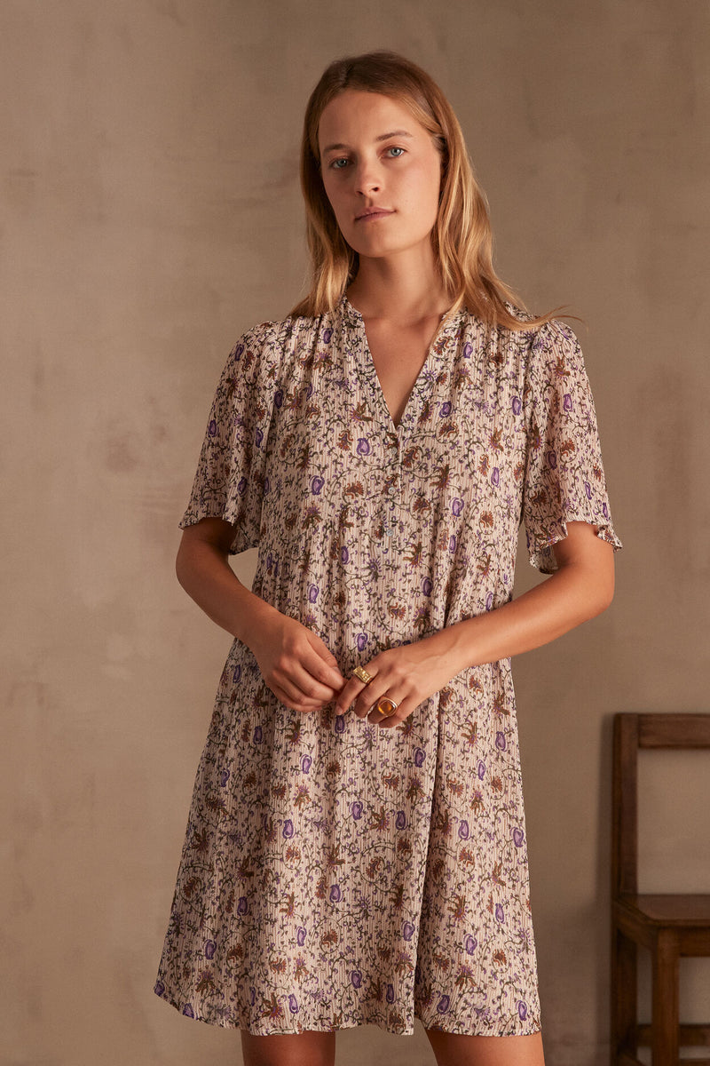 ALBANE FLORAL PRINT SHORT DRESS