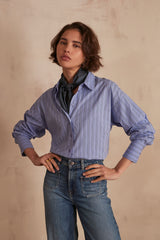 PETRONILLE STRIPED CROPPED SHIRT