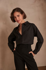 PEPITE BLACK STRASS SHIRT