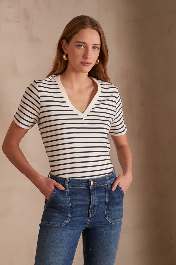 ANNA STRIPED T-SHIRT