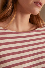 DAISY DARK PINK STRIPED T-SHIRT