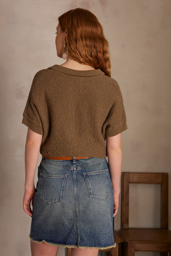 SELENA OLIVE COTTON JUMPER