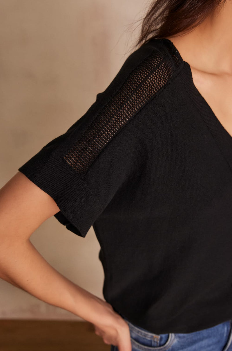 SCOTTY BLACK COTTON JUMPER