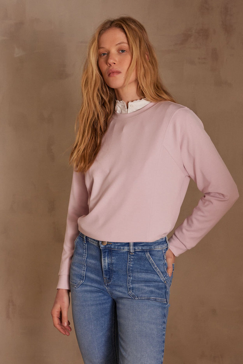 ALICIA PALE PINK SWEATSHIRT