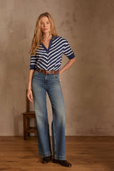 SANDY STONEWASH WIDE-LEG JEANS