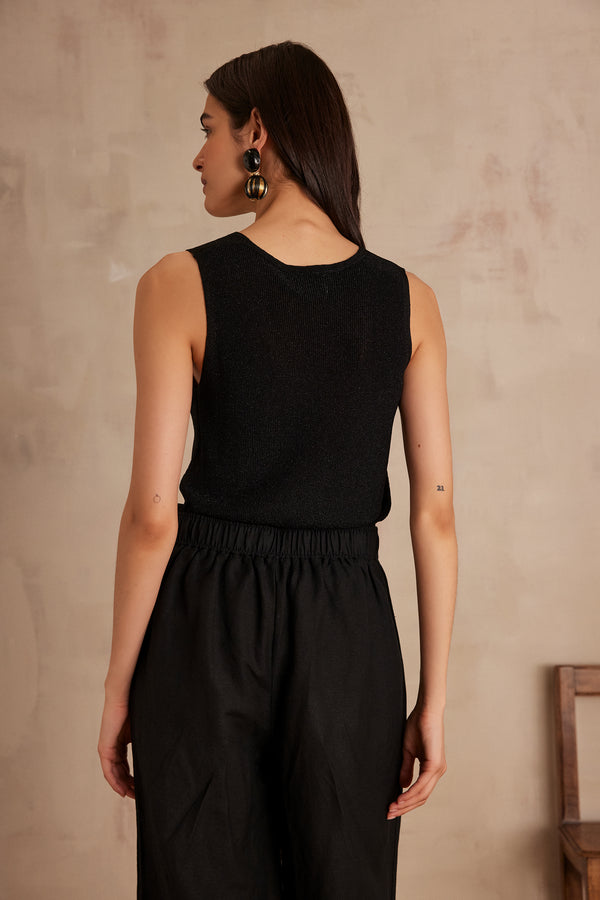 SAMANTHA BIS BLACK TANK TOP