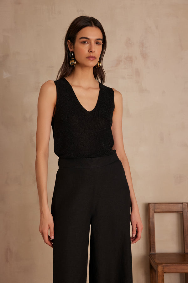 SAMANTHA BIS BLACK TANK TOP