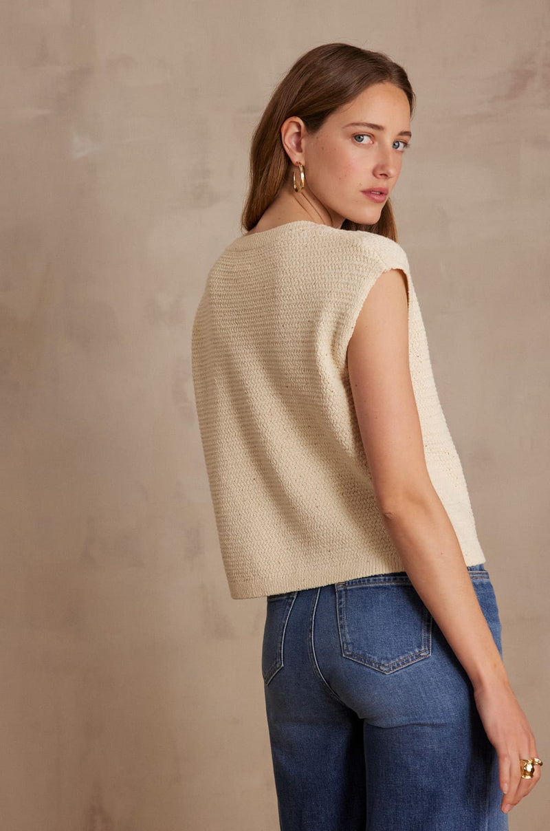 SIDONIE CREAM COTTON JUMPER