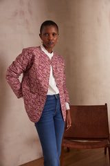 NADJA PINK PRINTED QUILTED JACKET