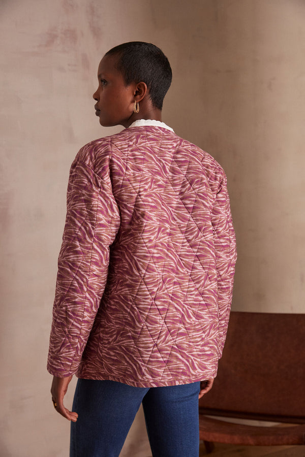 NADJA PINK PRINTED QUILTED JACKET