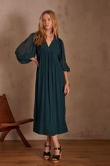 LIVIA PINE GREEN DRESS