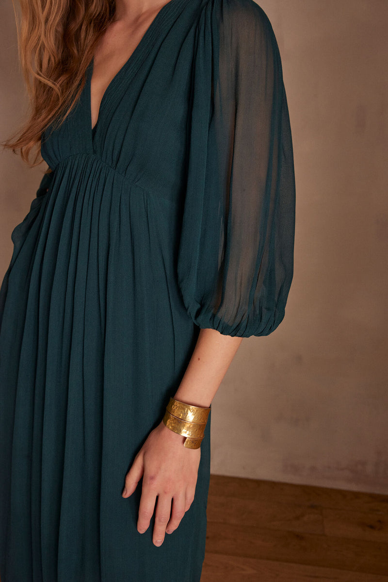 LIVIA PINE GREEN DRESS