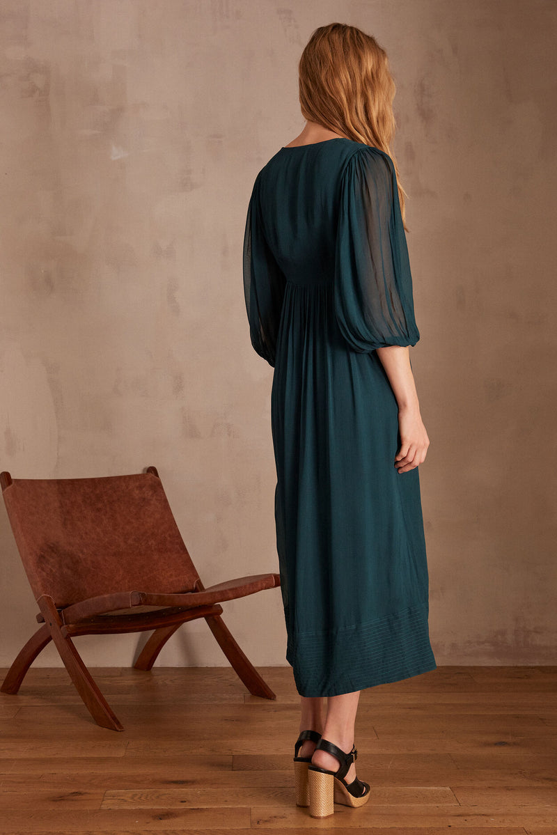 LIVIA PINE GREEN DRESS