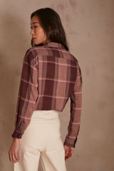 PETRA DARK PINK CHECKERED SHIRT