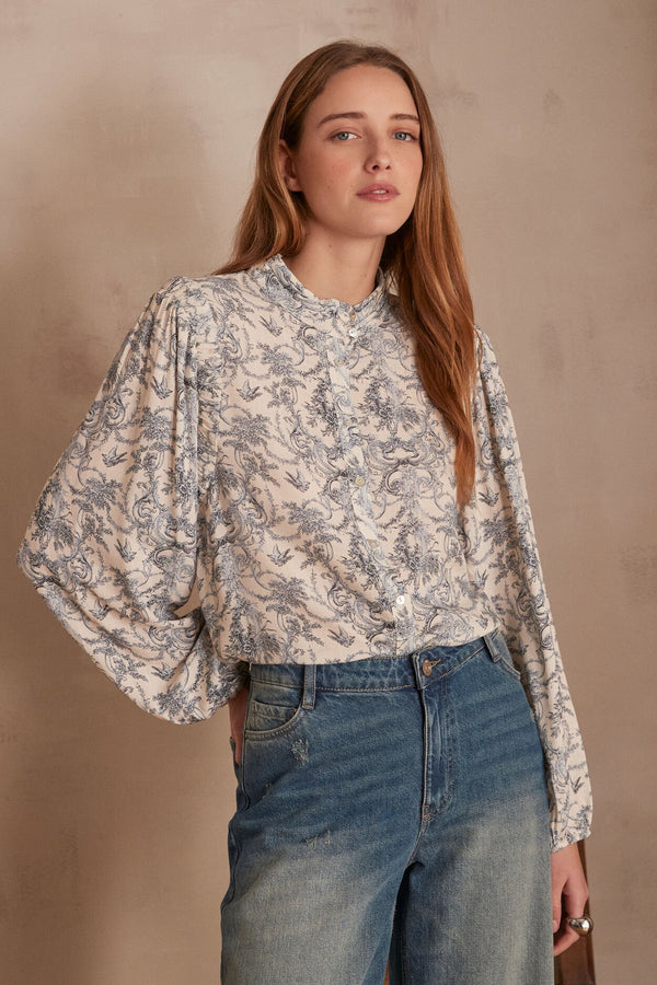 PHILIPPINE ARABESQUE PRINT BLOUSE