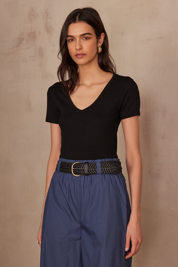 ADAM BLACK COTTON T-SHIRT