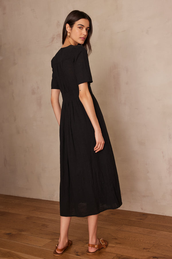LOVE BLACK LONG COTTON DRESS