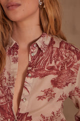 COLETTE RUST TOILE DE JOUY SHIRT