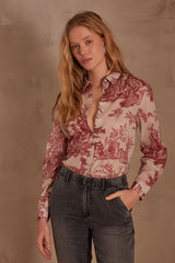 COLETTE RUST TOILE DE JOUY SHIRT