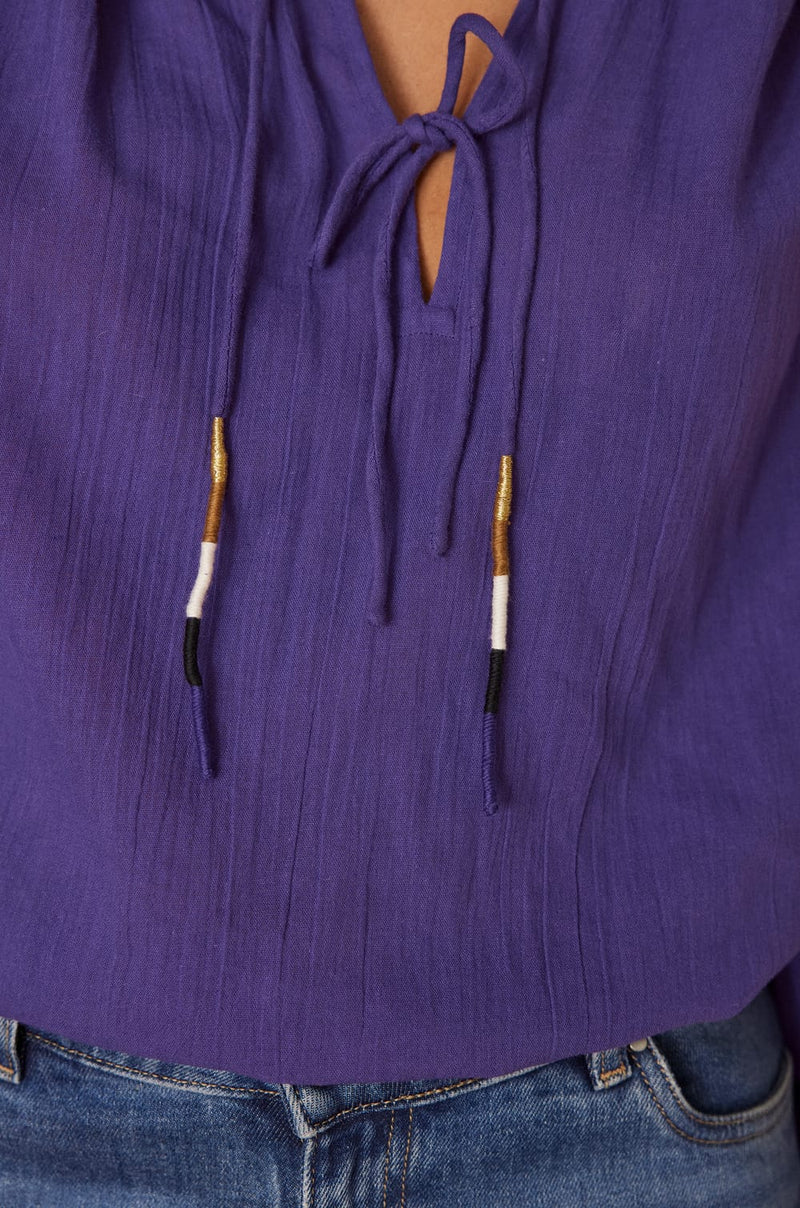 PAPILLON VIOLET COTTON BLOUSE